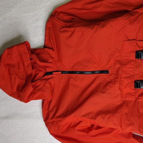 VINTAGE Old Navy Jacket Vest Size 16 Dark Orange Nylon Anorak Y2K Convertible - Picture 2 of 12